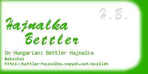 hajnalka bettler business card